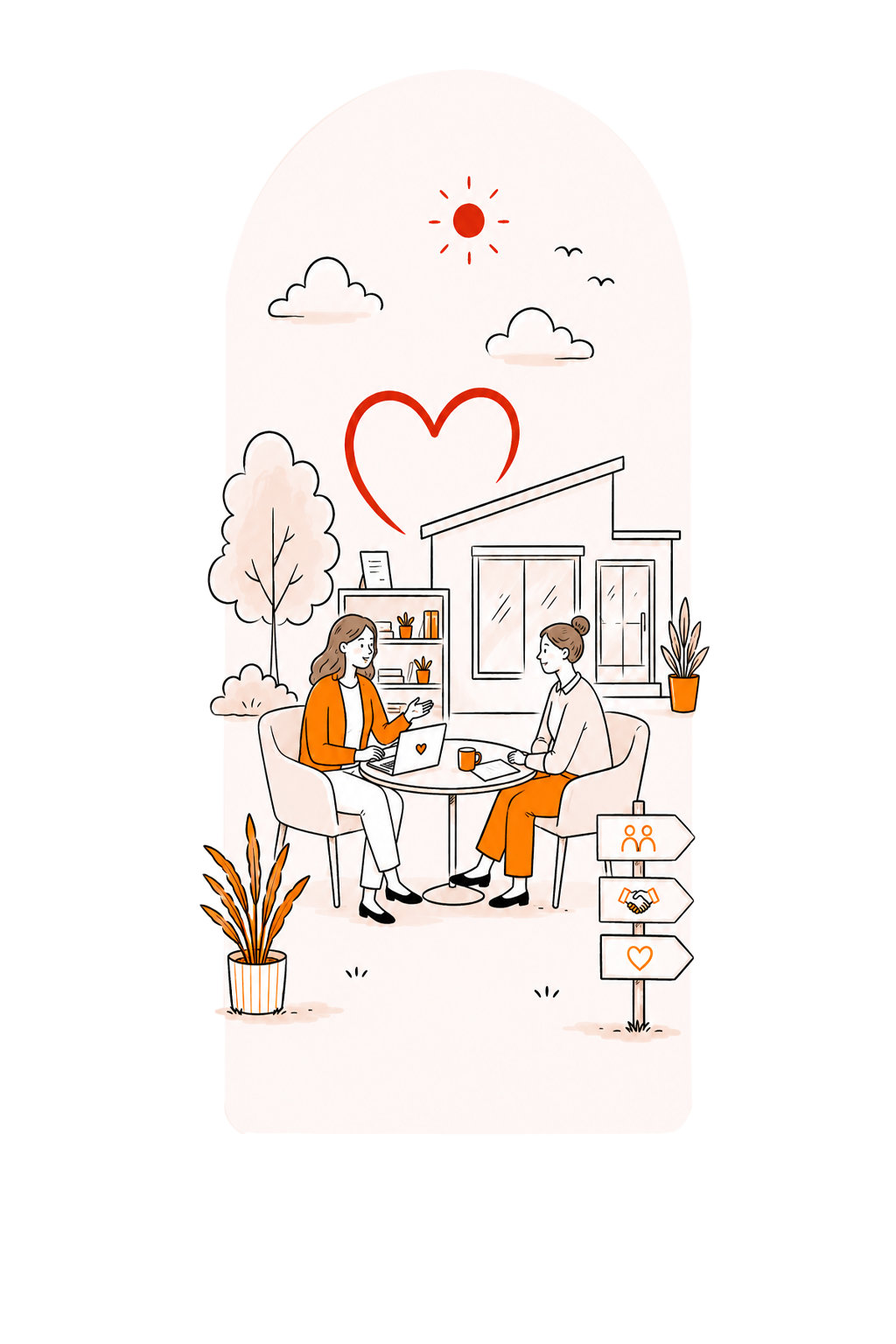 Illustration zu Beratung und Unterstützung