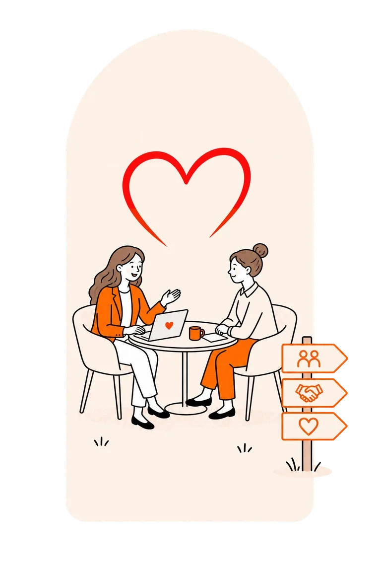 Illustration zu Beratung und Unterstützung