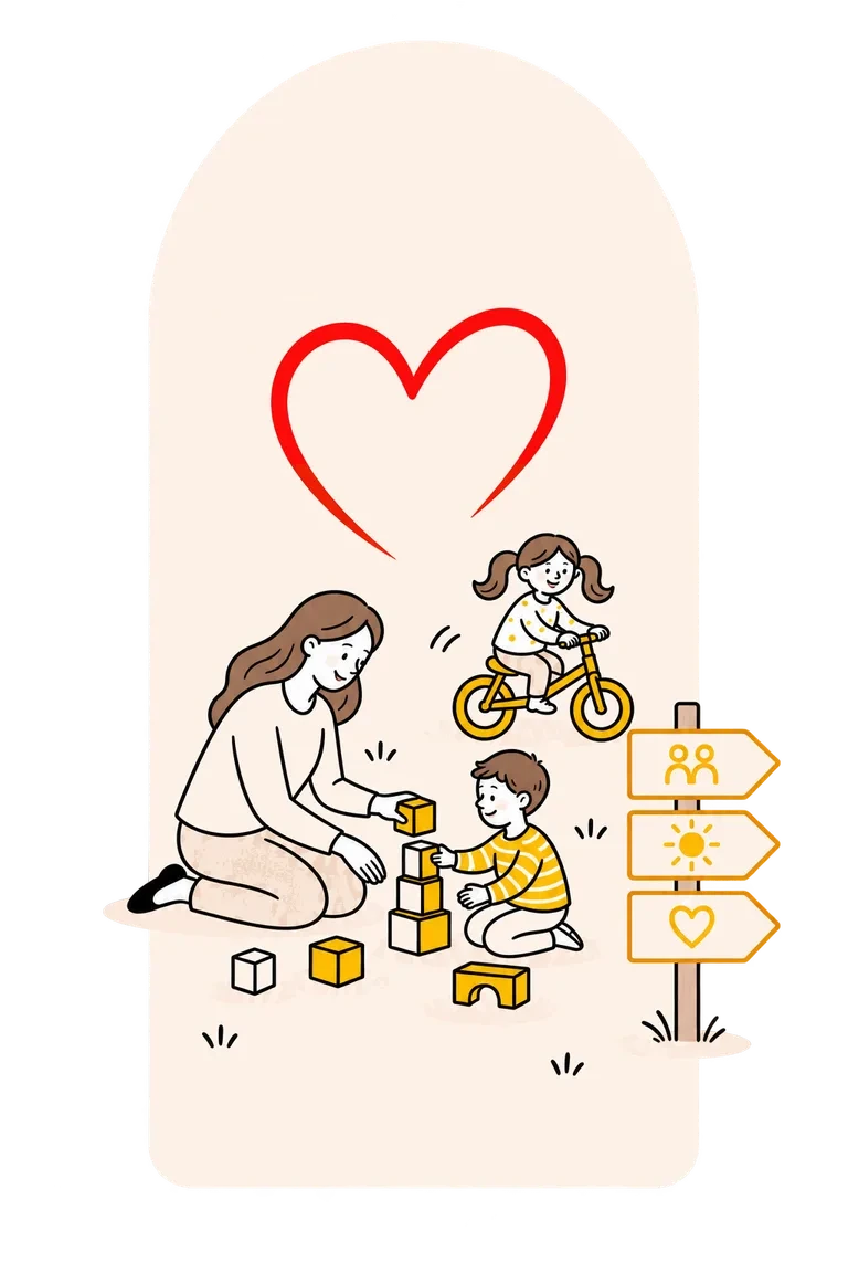 Illustration zu Kitas und Familienzentren
